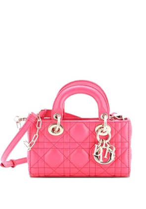 Christian Dior Pre-Owned Lady D-Joy Bag Cannage Quilt Lambskin Micro satchel - Pink
