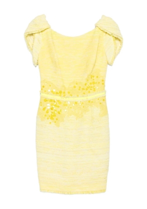 Gemy Maalouf sequin-embellishment mini dress - Yellow