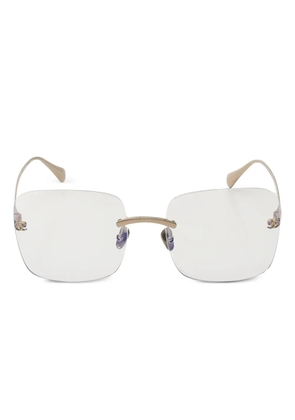 CHANEL Pre-Owned 1986-1988 CC square-frame sunglasses - Gold