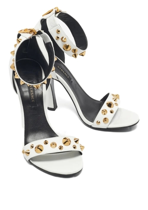 Versace Pre-Owned studded ankle-strap sandals - White