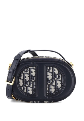 Christian Dior Pre-Owned CD Signature Oval Camera Bag Oblique Canvas and Leather crossbody bag - Blue