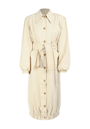 Rowen Rose buttonedup belted coat - Neutrals
