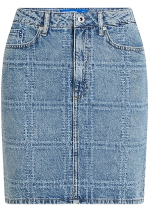 Karl Lagerfeld Jeans patchwork denim mini skirt - Blue