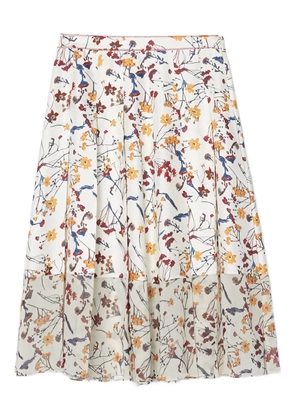3.1 Phillip Lim Bliss floral-print pleated skirt - Neutrals
