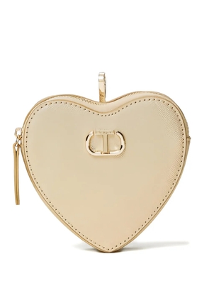 TWINSET heart-shaped zip-around purse - Gold