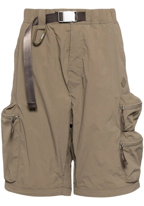 Spoonyard belted wide-leg shorts - Green