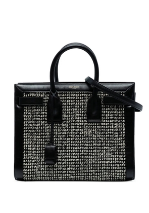 Saint Laurent Pre-Owned 2014 Small Tweed Houndstooth Sac De Jour satchel - Black