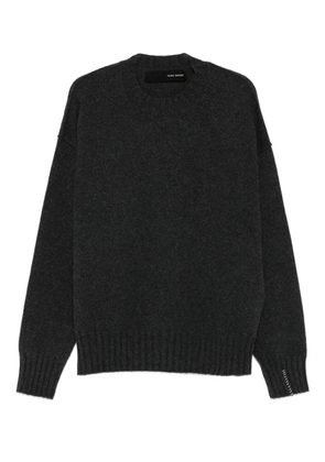 Isabel Benenato raw-edge zip-detail sweater - Grey