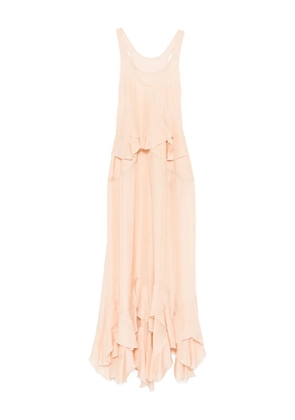 Stella McCartney Pre-Owned ruffled silk gown - Orange