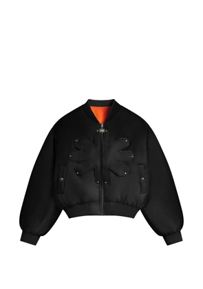 LOSTSHDWS logo-detail reversible bomber jacket - Black