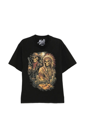 Melt graphic-print T-shirt - Black