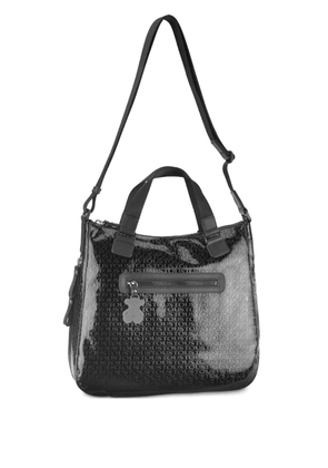 TOUS logo-plaque tote bag - Black
