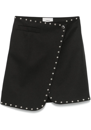 Coperni studded wrap mini skirt - Black