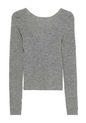 Tela scoop-back sweater - Grey