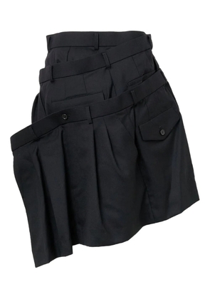 Noir Kei Ninomiya gabardine mini skirt - Black