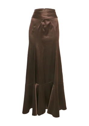 Just Cavalli seam-detail maxi skirt - Brown