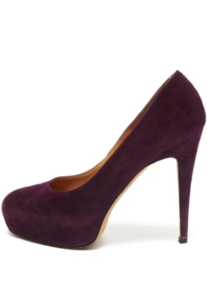 Brian Atwood 125mm suede platform pumps - Purple