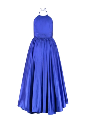 The New Arrivals Ilkyaz Ozel halterneck silk midi gown - Blue