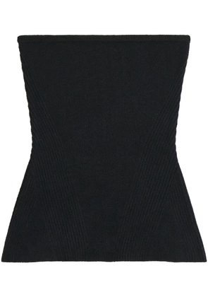 Apparis ribbed-knit bandeau top - Black