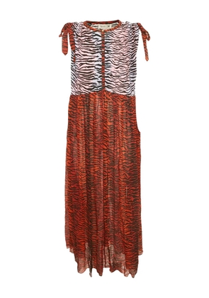 Kenzo Pre-Owned tiger-print sleeveless dress - Orange