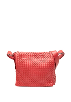 Bottega Veneta Pre-Owned 2012-2025 Nappa Intrecciato Flap crossbody bag - Red