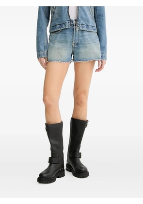 Won Hundred frayed-hem denim shorts - Blue