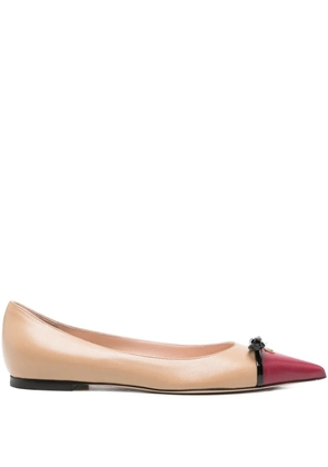 Valentino Garavani bow-detail pointed-toe pumps - Neutrals