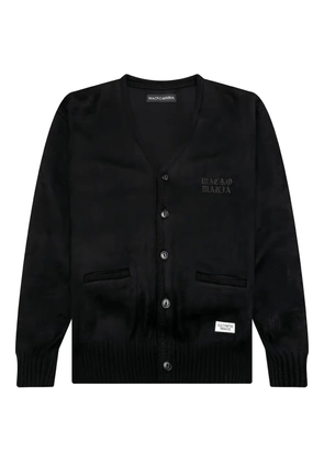 WACKO MARIA logo-embroidered cardigan - Black