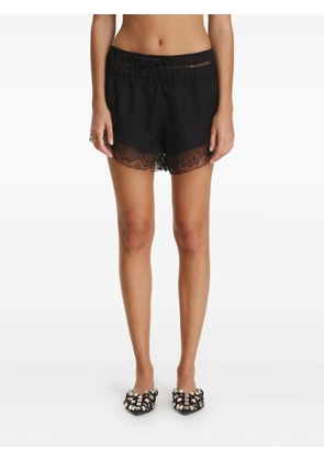PNK lace-trim shorts - Black