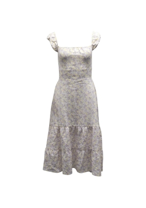 Reformation floral-print mini dress - Neutrals