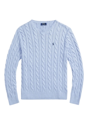 Polo Ralph Lauren cable-knit embroidered sweater - Blue
