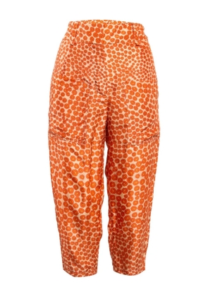 Stella McCartney Pre-Owned silk floral-print trousers - Orange