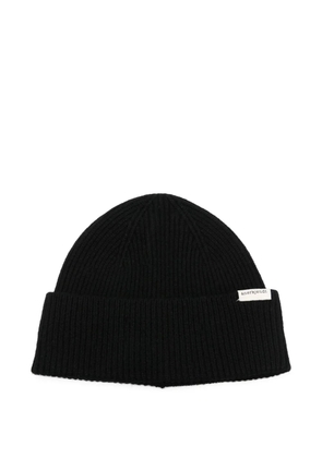 ANERKJENDT ribbed wool hat - Black