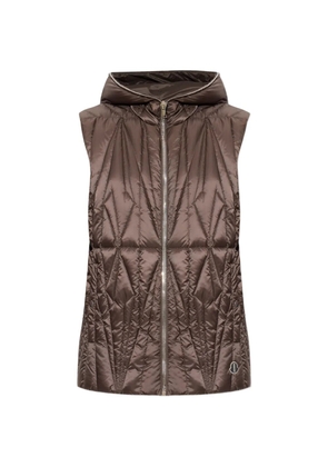 Moncler + Rick Owens hooded quilted gilet - Brown