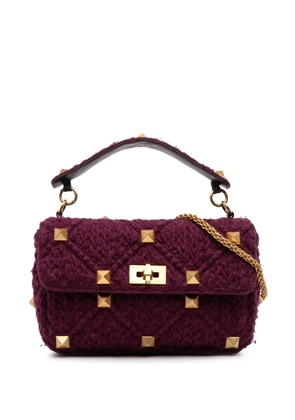 Valentino Garavani Pre-Owned 2018-2025 Large Knit Roman Stud satchel - Purple