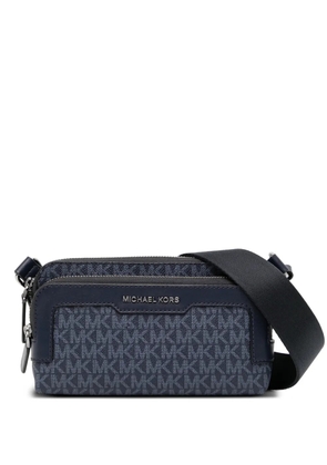 Michael Kors Hudson monogram messenger bag - Blue