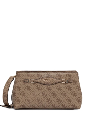 GUESS USA patterned cross body bag - Brown