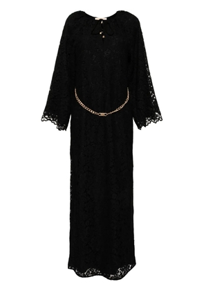 Michael Kors floral-lace bell-sleeves kaftan - Black