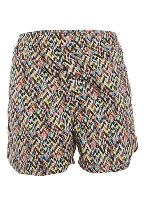Missoni Pre-Owned chevron-pattern swim shorts - Black