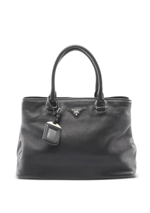 Prada Pre-Owned 2010s logo-plaque tote bag - Black
