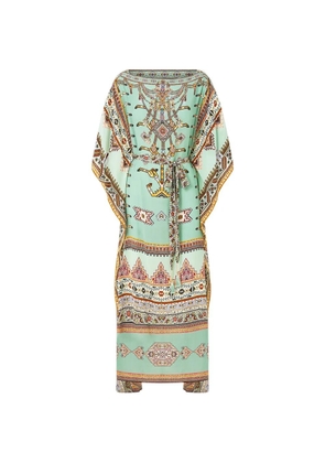 Camilla tie-waist midi dress - Green