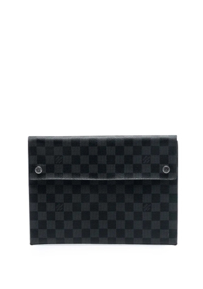 Louis Vuitton Pre-Owned 2019 Damier Graphite Alpha Pochette GM clutch bag - Black