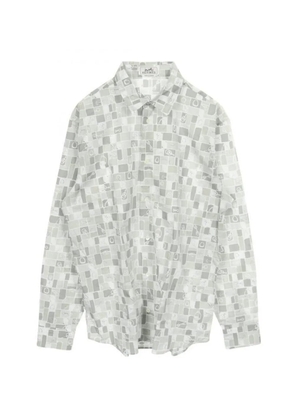 Hermès Pre-Owned 2020s Mosaic Equestre long-sleeve shirt - White