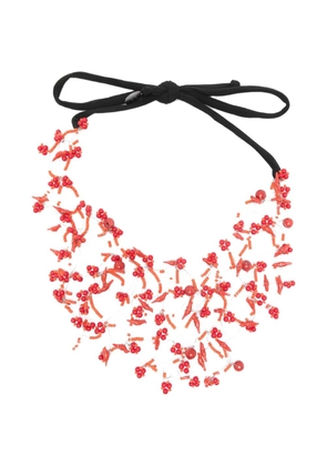 Maria Calderara beaded necklace - Red