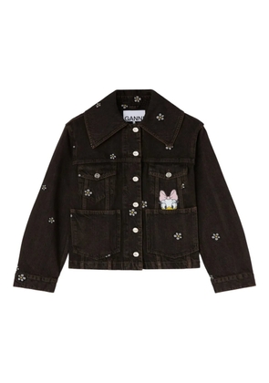 GANNI x Disney floral-appliqué jacket - Black