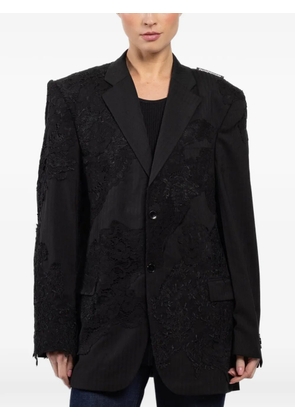 1/OFF lace single-breasted blazer - Black