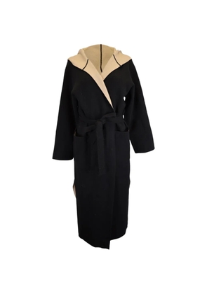 Max Mara belt-detail hooded coat - Black