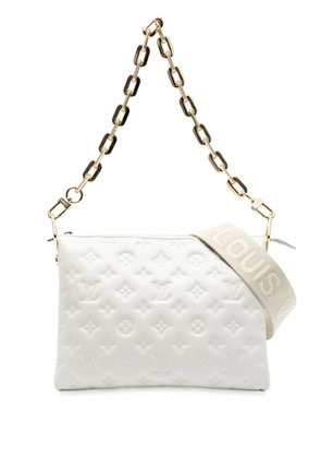 Louis Vuitton Pre-Owned 2021-2025 Monogram Embossed Puffy Lambskin Coussin PM satchel - White