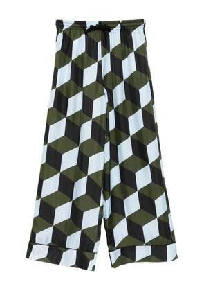 Cynthia Rowley geometric-print trousers - Blue
