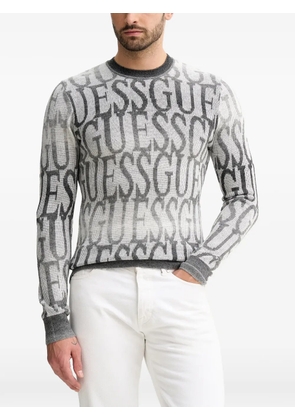 GUESS USA logo crew-neck sweater - White